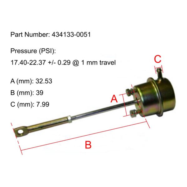 GT3782S Turbo Actuator for Saab Scania P94L Truck 434133-0051 - Image 4