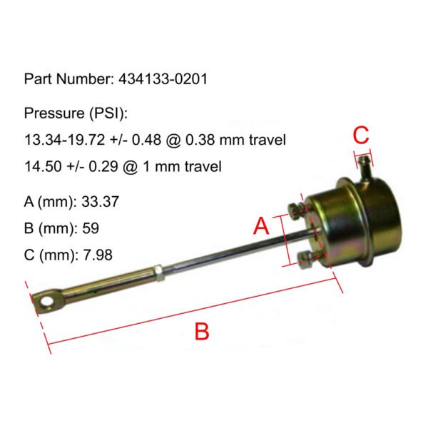 GT22 Turbo Actuator for Foton Aoling Pick Up (Futian) Truck 434133-0201 - Image 7