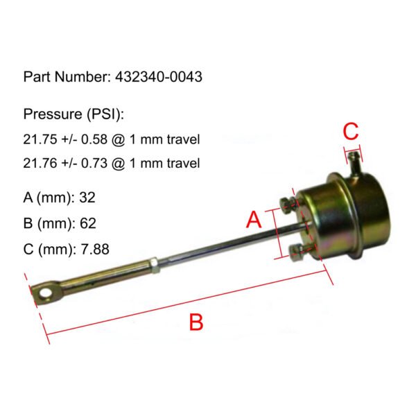 TB25 Turbo Actuator for Perkins Agricultural 432340-0043 - Image 4