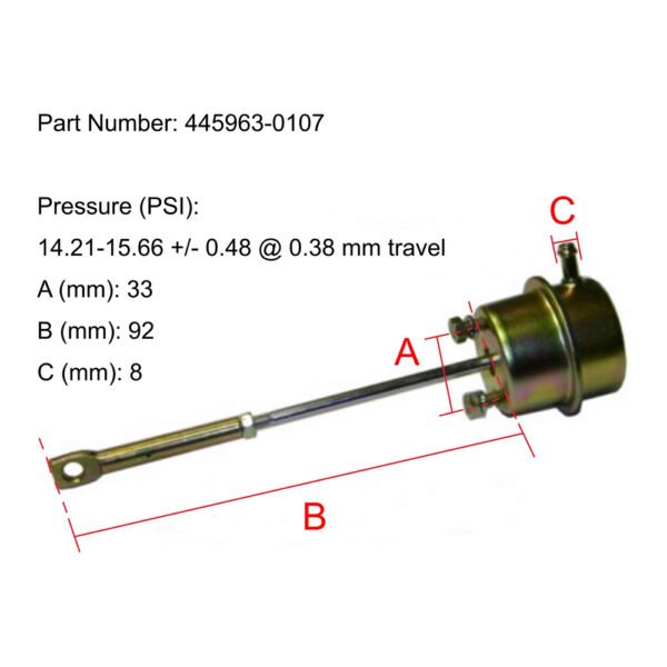 TB28 Turbo Actuator for JAC Truck 445963-0107 - Image 3