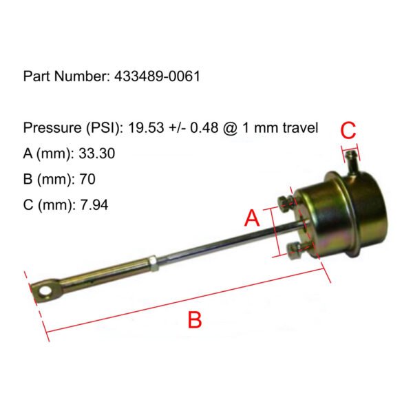 GT25 Turbo Actuator for CA4DF2-16 SC11CB290Q2 SC11CK 433489-0061 - Image 4