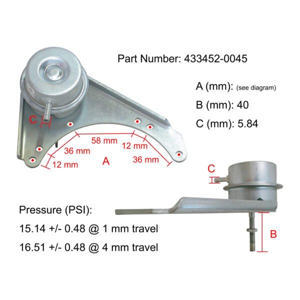GT17 Turbo Actuator for Iveco Bus 433452-0045 - Image 7